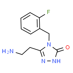 ChemSpider 2D Image | 5-(2-Aminoethyl)-4-(2-fluorobenzyl)-2,4-dihydro-3H-1,2,4-triazol-3-one | C11H13FN4O