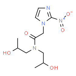 ChemSpider 2D Image | N,N-Bis(2-hydroxypropyl)-2-(2-nitro-1H-imidazol-1-yl)acetamide | C11H18N4O5
