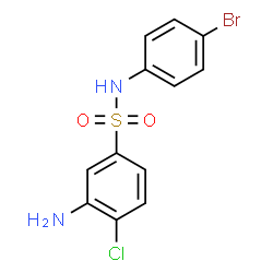 ChemSpider 2D Image | 3-Amino-N-(4-bromophenyl)-4-chlorobenzenesulfonamide | C12H10BrClN2O2S