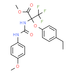 ChemSpider 2D Image | Methyl 2-(4-ethylphenoxy)-3,3,3-trifluoro-N-[(4-methoxyphenyl)carbamoyl]alaninate | C20H21F3N2O5