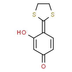 ChemSpider 2D Image | 4-(1,3-Dithiolan-2-ylidene)-3-hydroxy-2,5-cyclohexadien-1-one | C9H8O2S2
