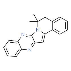 ChemSpider 2D Image | 6,6-Dimethyl-5,6-dihydrobenzo[7,8]indolizino[2,3-b]quinoxaline | C20H17N3