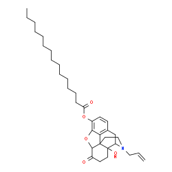 ChemSpider 2D Image | 17-Allyl-14-hydroxy-6-oxo-4,5-epoxymorphinan-3-yl pentadecanoate | C34H49NO5