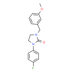 ChemSpider 2D Image | 1-(4-Fluorophenyl)-3-(3-methoxybenzyl)-2-imidazolidinone | C17H17FN2O2