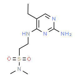 ChemSpider 2D Image | 2-[(2-Amino-5-ethyl-4-pyrimidinyl)amino]-N,N-dimethylethanesulfonamide | C10H19N5O2S