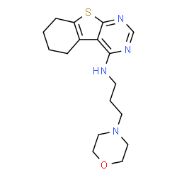 ChemSpider 2D Image | N-(3-morpholinopropyl)-5,6,7,8-tetrahydro[1]benzothieno[2,3-d]pyrimidin-4-amine | C17H24N4OS