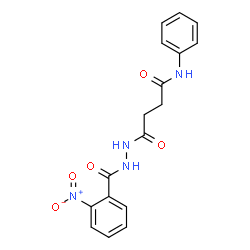 ChemSpider 2D Image | 4-[2-(2-Nitrobenzoyl)hydrazino]-4-oxo-N-phenylbutanamide | C17H16N4O5