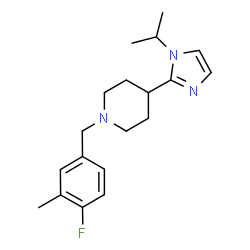 ChemSpider 2D Image | 1-(4-Fluoro-3-methylbenzyl)-4-(1-isopropyl-1H-imidazol-2-yl)piperidine | C19H26FN3