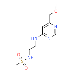 ChemSpider 2D Image | N-(2-{[6-(Methoxymethyl)-4-pyrimidinyl]amino}ethyl)methanesulfonamide | C9H16N4O3S