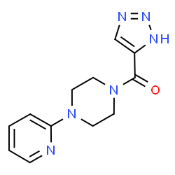 ChemSpider 2D Image | [4-(2-Pyridinyl)-1-piperazinyl](1H-1,2,3-triazol-4-yl)methanone | C12H14N6O
