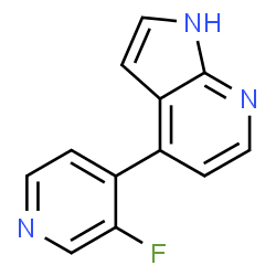 ChemSpider 2D Image | 4-(3-Fluoro-4-pyridinyl)-1H-pyrrolo[2,3-b]pyridine | C12H8FN3