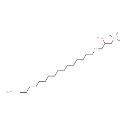 ChemSpider 2D Image | 3-(Hexadecyloxy)-2-hydroxy-N,N,N-trimethyl-1-propanaminium bromide | C22H48BrNO2