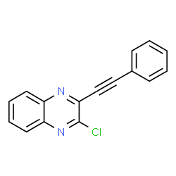 ChemSpider 2D Image | 2-Chloro-3-(phenylethynyl)quinoxaline | C16H9ClN2