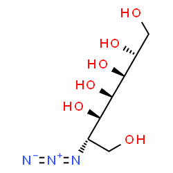 ChemSpider 2D Image | (2R,3R,4R,5S,6S)-6-Azido-1,2,3,4,5,7-heptanehexol | C7H15N3O6