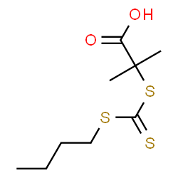 ChemSpider 2D Image | 2-{[(Butylsulfanyl)carbonothioyl]sulfanyl}-2-methylpropanoic acid | C9H16O2S3