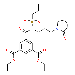 ChemSpider 2D Image | Diethyl 5-{[3-(2-oxo-1-pyrrolidinyl)propyl](propylsulfonyl)carbamoyl}isophthalate | C23H32N2O8S