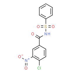ChemSpider 2D Image | 4-Chloro-3-nitro-N-(phenylsulfonyl)benzamide | C13H9ClN2O5S