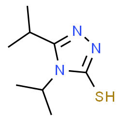 ChemSpider 2D Image | 4,5-di(propan-2-yl)-4H-1,2,4-triazole-3-thiol | C8H15N3S