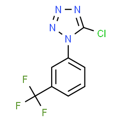 ChemSpider 2D Image | 5-Chloro-1-[3-(trifluoromethyl)phenyl]-1H-tetrazole | C8H4ClF3N4