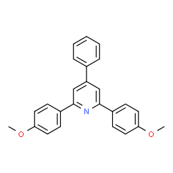 ChemSpider 2D Image | 2,6-Bis(4-methoxyphenyl)-4-phenylpyridine | C25H21NO2
