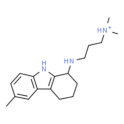 ChemSpider 2D Image | N,N-Dimethyl-3-[(6-methyl-2,3,4,9-tetrahydro-1H-carbazol-1-yl)amino]-1-propanaminium | C18H28N3