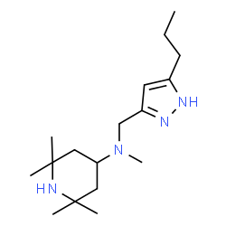 ChemSpider 2D Image | N,2,2,6,6-Pentamethyl-N-[(5-propyl-1H-pyrazol-3-yl)methyl]-4-piperidinamine | C17H32N4