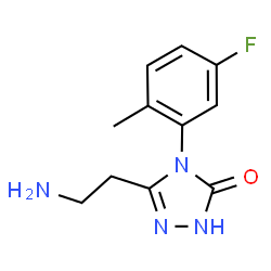 ChemSpider 2D Image | 5-(2-Aminoethyl)-4-(5-fluoro-2-methylphenyl)-2,4-dihydro-3H-1,2,4-triazol-3-one | C11H13FN4O