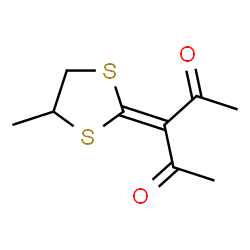 ChemSpider 2D Image | 3-(4-Methyl-1,3-dithiolan-2-ylidene)-2,4-pentanedione | C9H12O2S2