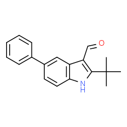 ChemSpider 2D Image | 2-(tert-butyl)-5-phenyl-1H-indole-3-carbaldehyde | C19H19NO
