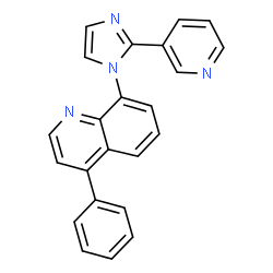 ChemSpider 2D Image | 4-Phenyl-8-[2-(3-pyridinyl)-1H-imidazol-1-yl]quinoline | C23H16N4