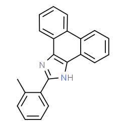 ChemSpider 2D Image | 2-(2-Methylphenyl)-1H-phenanthro[9,10-d]imidazole | C22H16N2