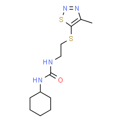 ChemSpider 2D Image | 1-Cyclohexyl-3-{2-[(4-methyl-1,2,3-thiadiazol-5-yl)sulfanyl]ethyl}urea | C12H20N4OS2