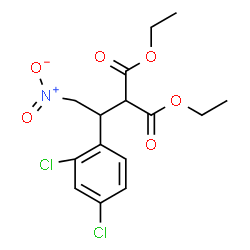 ChemSpider 2D Image | Diethyl [1-(2,4-dichlorophenyl)-2-nitroethyl]malonate | C15H17Cl2NO6