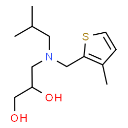 ChemSpider 2D Image | 3-{Isobutyl[(3-methyl-2-thienyl)methyl]amino}-1,2-propanediol | C13H23NO2S