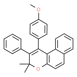 ChemSpider 2D Image | 1-(4-Methoxyphenyl)-3,3-dimethyl-2-phenyl-3H-benzo[f]chromene | C28H24O2