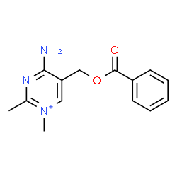 ChemSpider 2D Image | 4-Amino-5-[(benzoyloxy)methyl]-1,2-dimethylpyrimidin-1-ium | C14H16N3O2