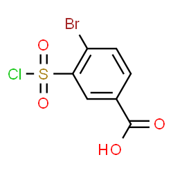 ChemSpider 2D Image | 4-bromo-3-chlorosulfonylbenzoic acid | C7H4BrClO4S
