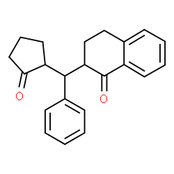 ChemSpider 2D Image | 2-[(2-Oxocyclopentyl)(phenyl)methyl]-3,4-dihydro-1(2H)-naphthalenone | C22H22O2