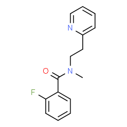 ChemSpider 2D Image | 2-Fluoro-N-methyl-N-[2-(2-pyridinyl)ethyl]benzamide | C15H15FN2O