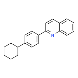 ChemSpider 2D Image | 2-(4-Cyclohexylphenyl)quinoline | C21H21N