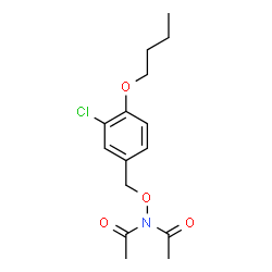 ChemSpider 2D Image | N-Acetyl-N-[(4-butoxy-3-chlorobenzyl)oxy]acetamide | C15H20ClNO4