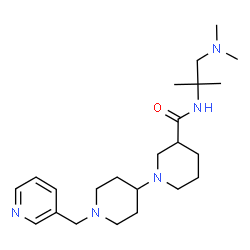 ChemSpider 2D Image | N-[1-(Dimethylamino)-2-methyl-2-propanyl]-1'-(3-pyridinylmethyl)-1,4'-bipiperidine-3-carboxamide | C23H39N5O