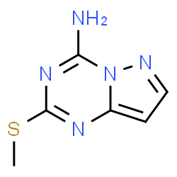 ChemSpider 2D Image | 2-(methylthio)pyrazolo[1,5-a][1,3,5]triazin-4-amine | C6H7N5S