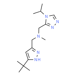 ChemSpider 2D Image | 1-(4-Isopropyl-4H-1,2,4-triazol-3-yl)-N-methyl-N-{[5-(2-methyl-2-propanyl)-1H-pyrazol-3-yl]methyl}methanamine | C15H26N6