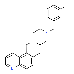 ChemSpider 2D Image | 5-{[4-(3-Fluorobenzyl)-1-piperazinyl]methyl}-6-methylquinoline | C22H24FN3