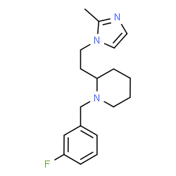 ChemSpider 2D Image | 1-(3-Fluorobenzyl)-2-[2-(2-methyl-1H-imidazol-1-yl)ethyl]piperidine | C18H24FN3