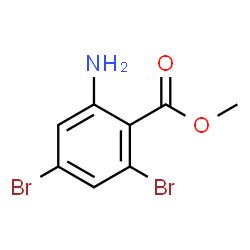 ChemSpider 2D Image | Methyl 2-amino-4,6-dibromobenzoate | C8H7Br2NO2
