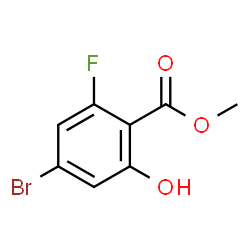 ChemSpider 2D Image | Methyl 4-bromo-2-fluoro-6-hydroxybenzoate | C8H6BrFO3