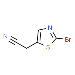 ChemSpider 2D Image | 2-(2-Bromothiazol-5-yl)acetonitrile | C5H3BrN2S