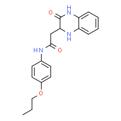 ChemSpider 2D Image | 2-(3-oxo-2,4-dihydro-1H-quinoxalin-2-yl)-N-(4-propoxyphenyl)acetamide | C19H21N3O3